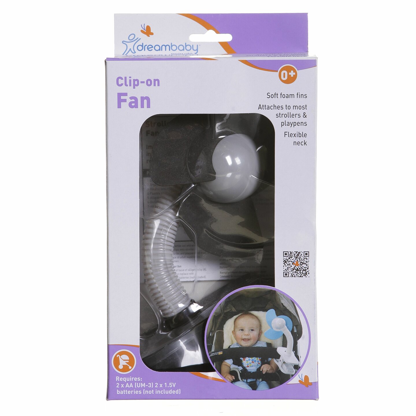 Dreambaby kinderwagen ventilator | Zwart