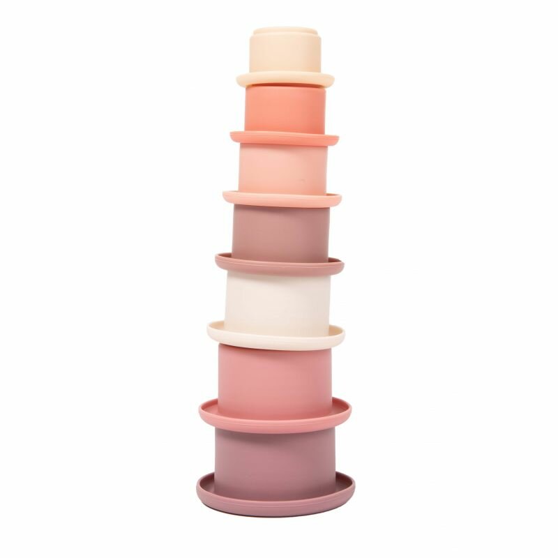 Bo Jungle B- Stacking Cups Stapelbare Potjes Bad Speelgoed Lovely Pink
