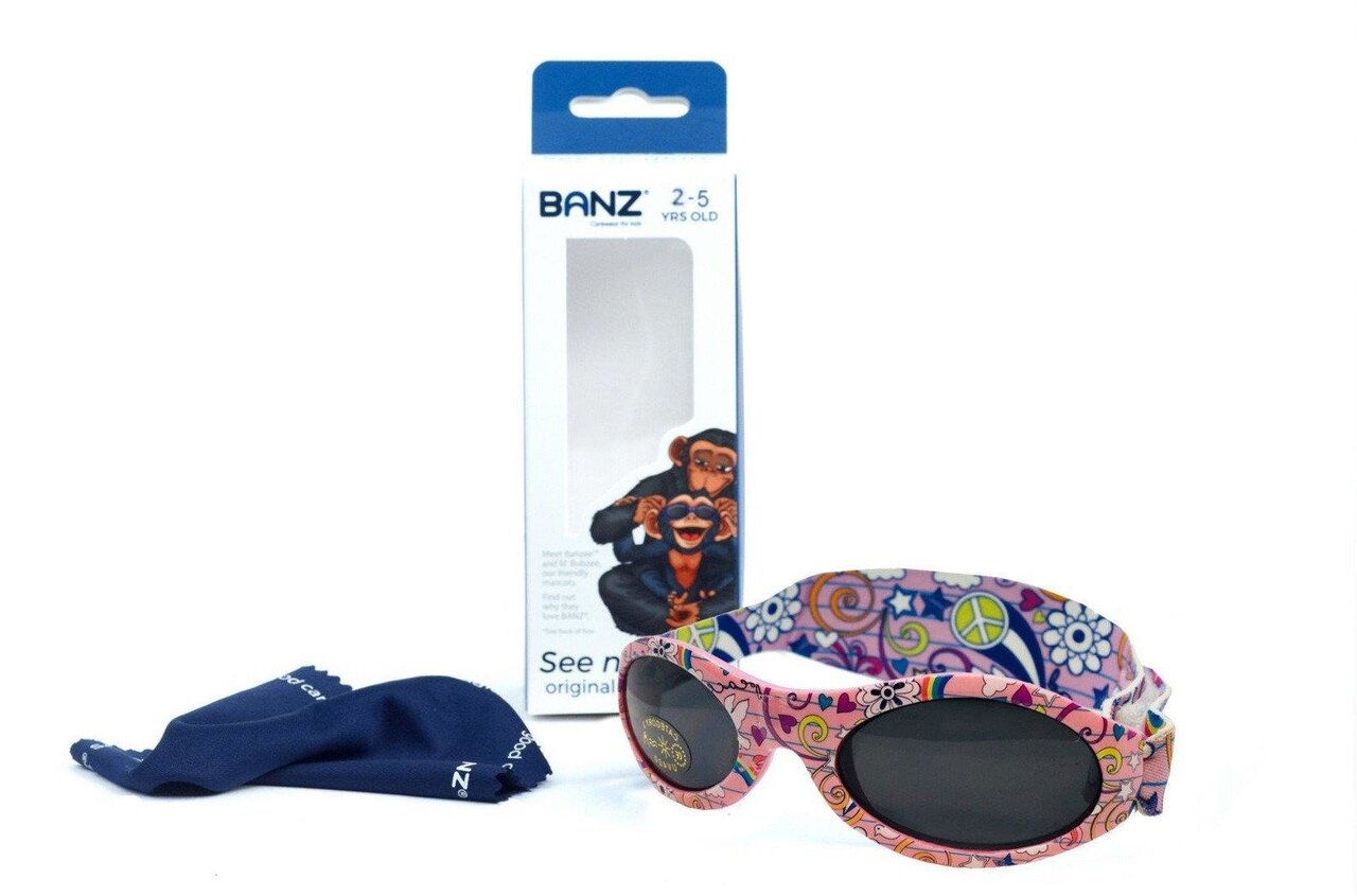 Kidz BANZ zonnebril Peace roze (2-5 jaar)