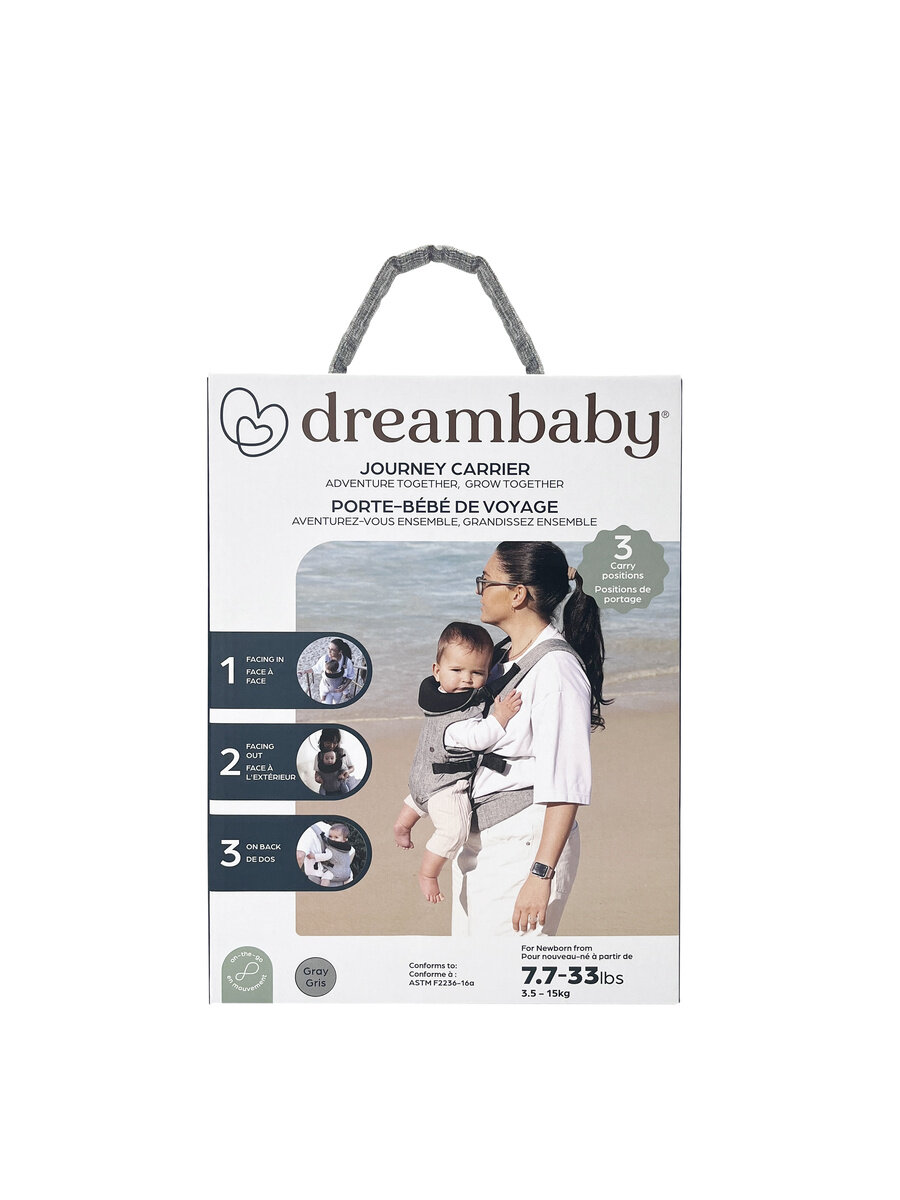 Dreambaby baby draagzak | Journey grijs