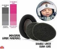 Em&#039;s for kids baby gehoorbeschermers Zwart - Roze/Wit bandje