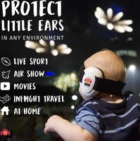 Em&#039;s for kids baby gehoorbeschermers Zwart - Roze/Wit bandje