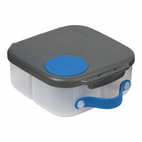 👜 b.box Blue Slate mini lunchbox &ndash; zijaanzicht met draaggreep