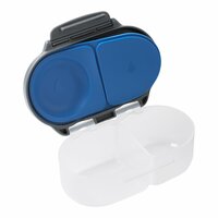 &quot;Snackbox Blue Slate met flexibele fruit houder&quot;