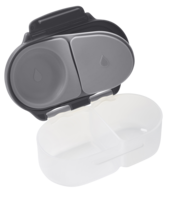 &quot;Snackbox Graphite met flexibele fruit houder&quot;