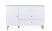 Stijlvolle en functionele commode Childhome Wonder White voor elke kinderkamer