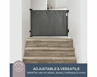 Dreambaby Glide &lsquo;N Hide oprolbaar traphekje | tot 140 cm breed en 90 cm hoog | Zwart