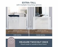 Dreambaby Glide &lsquo;N Hide oprolbaar traphekje | tot 140 cm breed en 90 cm hoog | Wit