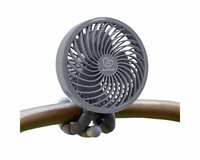 Dreambaby Smart-Grip Deluxe Ventilator | Draagbare kinderwagenventilator met flexibele poten | Grijs