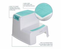 Dreambaby 2-Up opstapje &ndash; dubbel opstapje met antislip &ndash; aqua/wit