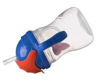 b.box drinkbeker voor peuters met rietje, blauw-rode klep en maatmarkering tot 240 ml
