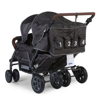 Kinderwagen voor 4 kinderen + regenhoes + zonnekap - ✓