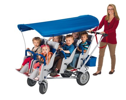 De robuuste veilige kinderwagen voor 6 kids - ✓