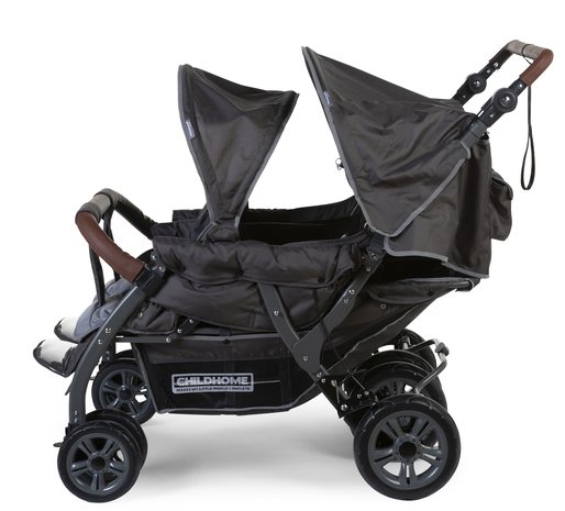 Kinderwagen voor 4 kinderen + regenhoes + zonnekap - ✓