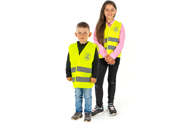 Reer Reflecterend Veiligheidsvestje Kind 'Monster' Geel Maat M