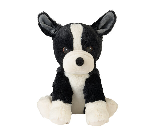 Warmies Boston Terrier verwarmbare knuffelhond in pluche