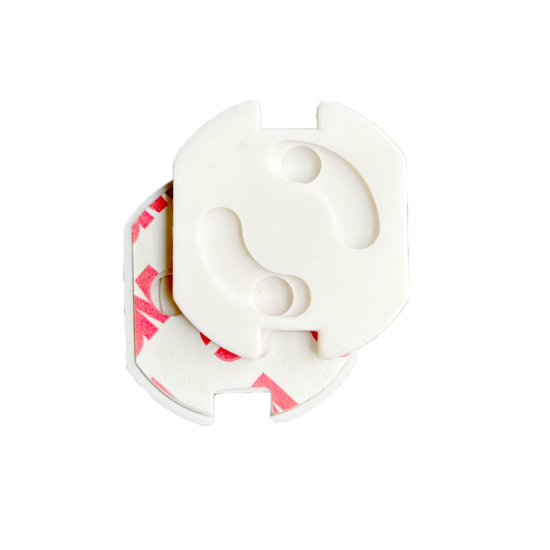 Extra stevige stopcontactbeveiligers met 3M tape - Wit (5 stuks)