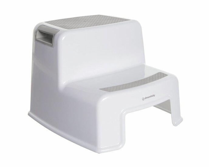 Dreambaby 2-Up opstapje &ndash; dubbel opstapje met antislip &ndash; grijs/wit