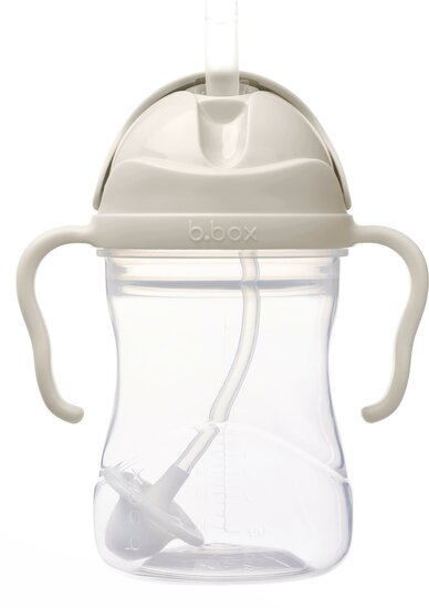 b.box Latte drinkbeker met rietje en handgrepen vooraanzicht