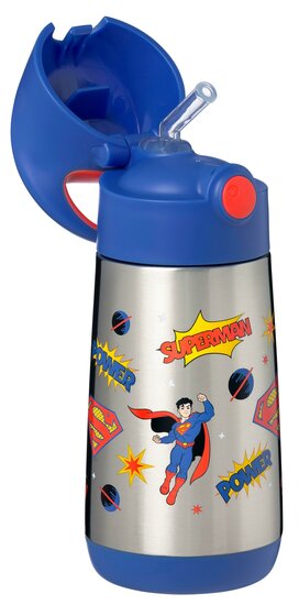 b.box Superman&trade; Drinkfles 350ml &mdash; Ge&iuml;soleerd open