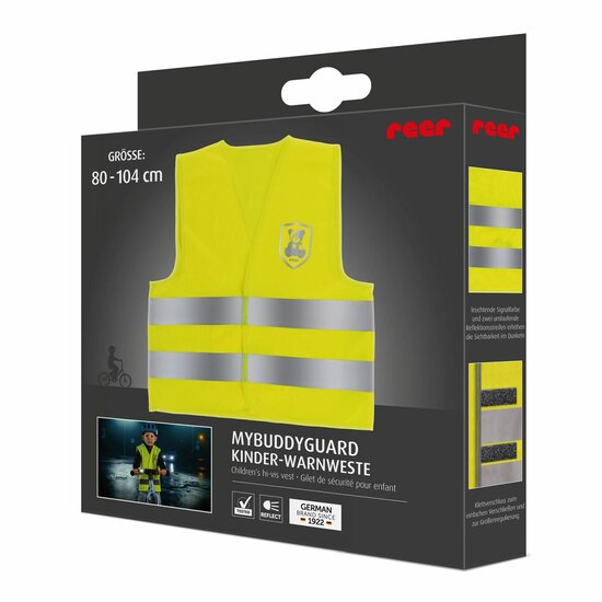 MyBuddyGuard reflecterend veiligheidsvest voor kinderen, maten 80-104