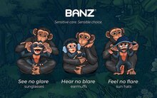 Kidz BANZ retro zonnebril zwart (2-5 jaar)