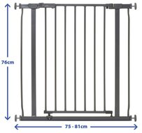 Dreambaby Ava Easyclose traphekje klemhekje Antraciet 75-81 cm