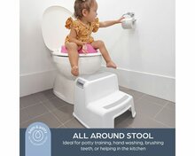 Dreambaby 2-Up opstapje &ndash; dubbel opstapje met antislip &ndash; grijs/wit