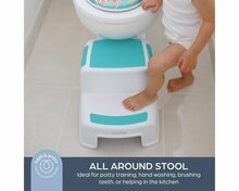 Dreambaby 2-Up opstapje &ndash; dubbel opstapje met antislip &ndash; aqua/wit