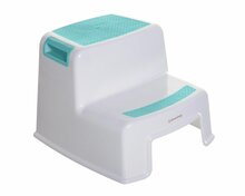 Dreambaby 2-Up opstapje &ndash; dubbel opstapje met antislip &ndash; aqua/wit
