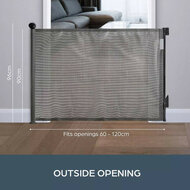 Dreambaby Glide &lsquo;N Hide oprolbaar traphekje | tot 140 cm | Grijs