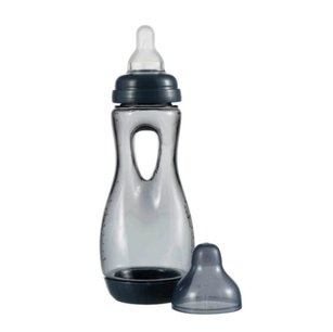 Difrax Handgreep Babyfles Blauw grijs 240 ml Difrax Handgreep Babyfles Blauw grijs 240 ml