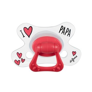 Fopspeen Difrax 12-18 maanden Natural I Love Papa Fopspeen Difrax 12-18 maanden Natural I Love Papa