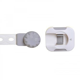 Dreambaby Twist 'N Lock multifunctioneel slot | 1 stuks wit/grijs Dreambaby Twist 'N Lock multifunctioneel slot | 1 stuks wit/grijs