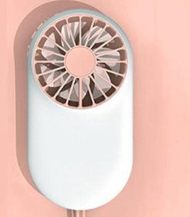 MyKelys - Mini slim ventilator wit-roze MyKelys - Mini slim ventilator wit-roze