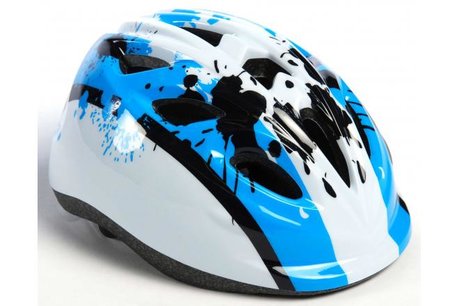 Volare Kinder Fietshelm Blauw Wit XS 47 tot 51 cm extra klein model Volare Kinder Fietshelm Blauw Wit XS 47 tot 51 cm extra klein model